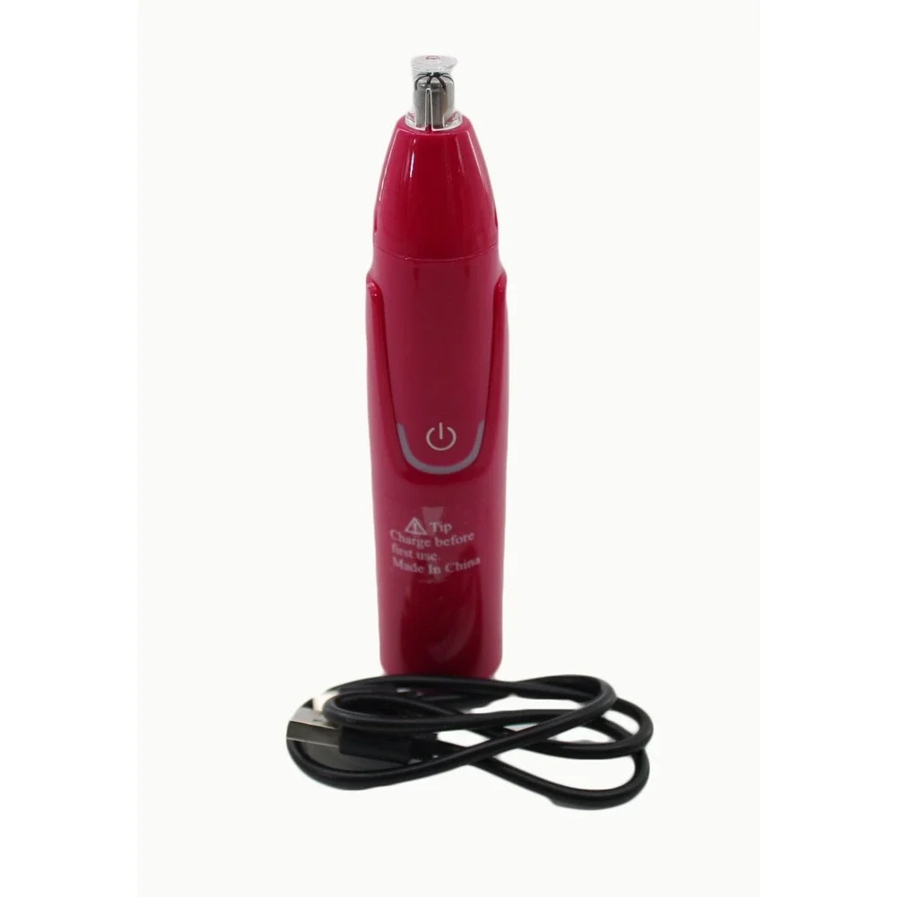 Rechargeable Nose and Ear Hair Trimmer‎ Magenta TC-011-Magenta with Type-C Cable